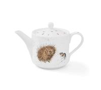 RW WN4090-XT Royal Worcester Wrendale Designs China Théière en céramique Motif hérisson et souris Blanc