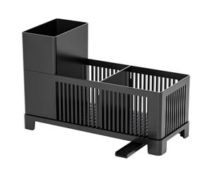 Rxgiasup Planificateur d'évier de cuisine permanent en polystyrène spongiforme avec fonction effluent pour le rangement de comptoirs, petite cuisine spongiforme et porte-savon