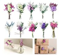 RXKFIGX 10 PCS Mini Bouquets de Fleurs Séchées,Fleurs SéChéEs Deco,Mélange de Fleurs Séchées Naturelles,Convient pour Les Vases,L'Artisanat,Les Mariages, La DéCoration D'Accessoires Photo DIY