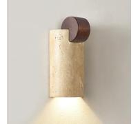 RXPVUXE Applique murale en travertin naturel, lampe murale en pierre