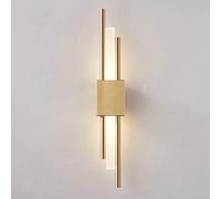 RXPVUXE Applique Murale LED Dorée Linéaire Moderne - Éclairage Tube Créatif Minimaliste 3000K pour Chambre, Salon, Couloir Décor