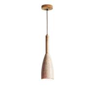 RXPVUXE Lampe à suspension en pierre de grotte jaune Mini luminaire suspendu en pierre de grotte noire avec tasse en bois, décor rétro Wabi Sabi éclairage de plafond suspendu lampes à suspension nordi