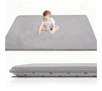 RxueSug Tapis d'éveil et de Jeux Epais de 50 x 100 cm 2 CM, Beb Tapis pour bébé Conception Antidérapante Tatami Tapis pour la Chambre Bebe, Tapis motricité bébé, Tapis Enfant Gris Argent