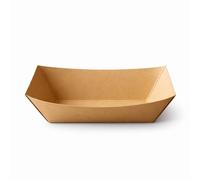 RyanPack Kraft - Barquette alimentaire en carton marron – Barquette jetable pour snacks et plats à emporter – 13 oz – 13 x 9 x 3,5 cm – Carton de 1 000 pièces