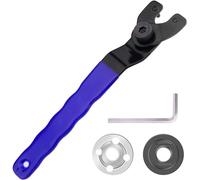 Rybtd Clé à Molette de Meuleuse D'angle avec Douille Hexagonale 8-48 mm roche Réglable Clé à Meuleuse Clé à Molette Réglable avec llen et 2 Bride Filetée（Bleu）