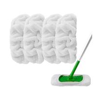 Ryichliho Lot de 4 tampons réutilisables en microfibre, compatibles avec Swiffer Sweeper - Recharge de tampons humides et secs pour nettoyage de sol