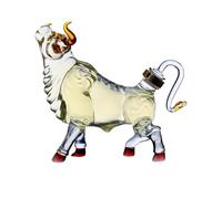 RynoPulse Carafe à DéCanter Charging Bull, Carafe à Whisky en Forme De Taureau pour Vin, Whisky, Brandy-Head-up Cattle Container||500ml