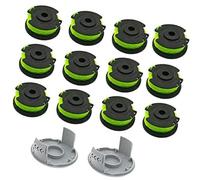 Rynplex Bobine de fil de rechange for coupe-bordures, 0,079" (2,1 cm) à alimentation automatique et capuchon, for Ryobi, RAC142 36 V, for coupe-bordures sans fil RLT36B33 RY36LT33A-0 (12 bobines + 2 c