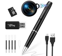 Ryntevor Caméra espion cachée, 64 Go, mini caméra avec HD 1080p, petite caméra de poche rechargeable, caméra de poche portable, petit enregistreur vidéo