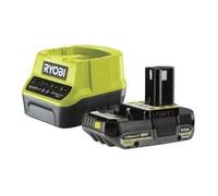 RYOBI Batterie Lithium+ 18V RC18120-120C – 2,0 Ah compacte + Chargeur rapide 2,0 A