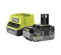 Ryobi Pack batterie ONE+ 18V 4,0 Ah + chargeur rapide 2,0 A RC18120-140XG