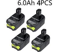 Ryobi 18V One+, Adaptateur de batterie, 6A Li-Ion, blanc, compatible avec P107 P108 RB18L50 RB18L20