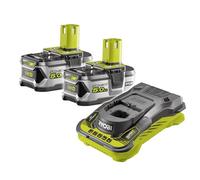 Ryobi - Pack 2 Batteries 18V One+ 5.0 Ah & Son Chargeur Rapide - RC18150-250G