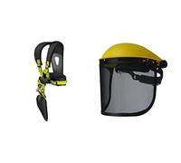 Ryobi 5132002706 Harnais pour débroussailleuse RAC138 & Greenstar 10212 Visière professionnelle à écran grillagé relevable F439