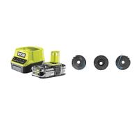 Ryobi 5133002237 Batterie d'outillage 18 V 2,5 Ah & Lot de 3 Bobines Simple Fil Ø 1,6mm, Longueur 4,5m pour Coupe-Bordure Électrique