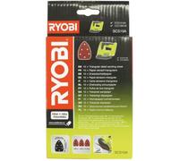 RYOBI - Assortiment 10 abrasifs auto-agrippants 140x100 pour ponceuse triangulaire R18PS-0 - SCS10A1