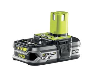 RYOBI Batterie 18V One+ Lithium+ 2,5 Ah RB18L25 Indicateur de Charge LED | Compatible et rétro-compatible avec toute la gamme, technologie IntelliCell, niveau de charge lisible d'un regard sur l'accu