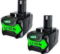 Ryobi Batterie de rechange 18V, disponible en 6000mAh et 9000mAh, technologie Li-Ion, 2 pièces 6,0 Ah