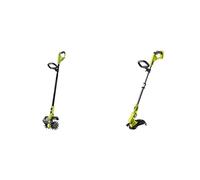 RYOBI - Bineuse 18V One+ - Largeur/Profondeur de Travail 20/10 cm - 4 Fraises - 3 Vitesses de Rotation & Coupe-Bordure/Dresse-Bordure Électrique sans Fil à Batterie 18V One+ Ø 25-30cm