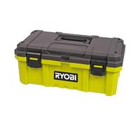 RYOBI - Boîte à Outils RSTB19 - Capacité 27 L, Attaches Métal, parfait pour Bricolage, caisse à outils avec rangement, Pratique et Solide