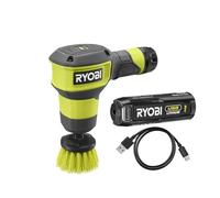 RYOBI - Brosse de Nettoyage - 4V USB Lithium - RSCR4-120G - Nettoyage Joints, Jantes, Salle de Bain, étanche IPX7-1 Batterie 2,0 Ah