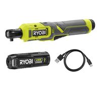 RYOBI Clé à cliquet 4V USB Lithium mécanique - batterie 2Ah + chargeur - RR14W4-120G