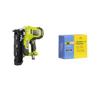 RYOBI - Cloueur de Finition 16G Air Comprimé 18V ONE+ - Pointe 19-64mm - Tête 1,6mm & Tacwise 0293 Clous de Finition Galvanisés de Type 16G / 30 mm, Lot de 250