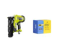 RYOBI - Cloueur de Finition 16G Air Comprimé 18V ONE+ - Pointe 19-64mm - Tête 1,6mm & Tacwise 0298 Clous de Finition Galvanisés de Type 16G / 50 mm, Lot de 2500, Argent