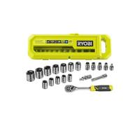RYOBI - Coffret liquet 1/4" - RHRS20PC - 20 Pièces, Douilles 4-13mm, 90 Dents, Mécanique Précision