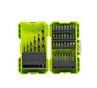 RYOBI - Coffret empilable 38 accessoires mixtes perçage - vissage : 6 forets HSS + embouts & 1 porte-embout - RAK38SDD