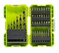 RYOBI - Coffret empilable 38 accessoires mixtes perçage - vissage : 6 forets HSS + embouts & 1 porte-embout - RAK38SDD