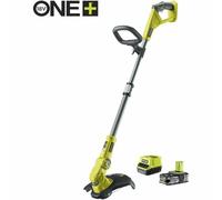 RYOBI Coupe-Bordures 18V One+ RLT183225FPK avec Batterie LithiumPlus 2.5Ah, Chargeur Rapide, tête Double Lames dentelées et Design Ergonomique pour Un Jardinage Facile et Efficace.