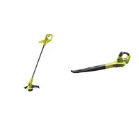 RYOBI - Coupe-Bordures/Dresse-Bordures 18V One+ - Ø Coupe 23cm - Ø Fil 1 x 1,6mm - Utilisations Travaux de Finition, Bordures de Massifs et Bas de Talus & Souffleur 18 Volts One+ 245 km/h - OBL1820S