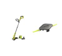 Ryobi- Coupe-Bordures/Dresse-Bordures 18V One+ - 25/30 cm (1 x 2 Ah) - RLT183220S & Tête Double Lames Dentelées (+10 Lames) pour Coupe-Bordures, Dresse-Bordures - Spéciale Herbes Hautes/Épaisses
