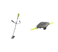 RYOBI - Débroussailleuse Électrique sans Fil à Batterie 18V One+ - Livrée avec 1 Lame Tri-Arc, 1 Tête et 1 Harnais - OBC1820B & Tête Double Lames Dentelées pour Coupe-Bordures RAC155 Noir