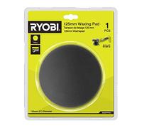 RYOBI Disque de Finition Noir 125 mm RAKPFP01 Application Cire pour R18P | Mousse douce pour la dernière étape, étale la protection sans micro-rayer le vernis, ne laisse aucune trace, carrosserie