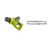 RYOBI - Élagueur à main 18V - Brushless/moteur sans charbons - guide 10 cm - 6 m/s - tendeur sans outil - Livré avec une 2ème chaîne (sans batterie ni chargeur) - RY18PSX10A-0/RAC274