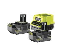Ryobi ensemble 2× batterie 4.0Ah 18V ONE+ avec chargeur rapide 2A compatible