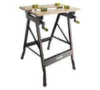 RYOBI - Établi Pliable RWB02 - Structure Métal Robuste, Plateau Multiposition, Hauteur Réglable - Idéal Coupe, Sciage, Serrage, Ateliers