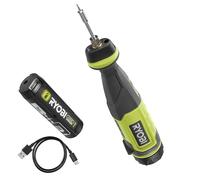 Ryobi - Fer à souder 4V USB Lithium - 480° - Livré avec du fil à souder et un capuchon de sécurité, câble USB-C + batterie 3Ah (Powerbank - recharge les téléphones)