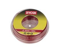 RYOBI Fil de Coupe Rond 2,4 mm x 50 m RAC105 pour Débroussailleuses 36V | Bobine de 50 mètres en réserve, diamètre 2,4 mm, fil rouge, modèles thermiques, ronces, végétation dense et broussailles