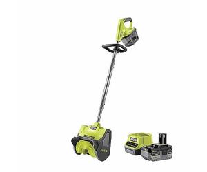 RYOBI - Fraise à Neige sans Fil 18V One+ RY18ST25A-140 - 1 Batterie 4Ah - Largeur de Déblaiement 25cm, Poignée Repliable, Compacte et Légère - Neige Fraîche, Allées, Terrasse,