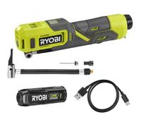 RYOBI - Gonfleur haute pression - 4V USB Lithium - RI4-120G - Vélos, ballons, compact, digital - 1 Batterie 2,0 Ah