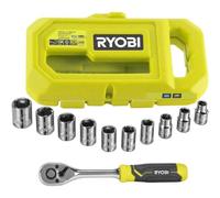 Ryobi jeu de clés à cliquet double extrémité - 8 pièces
