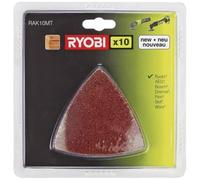 Ryobi Kit abrasifs triangulaires RAK10MT pour outil multifonction, grains 60/80/120, auto-agrippant