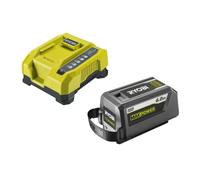 RYOBI Kit Batterie et Chargeur 36V Max Power RY36BC17A-160 - Batterie Lithium+ 6,0 Ah + Chargeur Rapide, Compatible Tondeuse, Souffleur, Taille-Haie, Tronçonneuse et Entretien du Jardin
