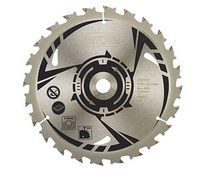 RYOBI Lame de Scie Circulaire 184 mm CSB184A1 24 Dents Carbure pour R18CS7 | Trait fin sur grand diamètre, avance rapide dans le bois de construction, remplace une pièce usée, outil sans fil, carbure