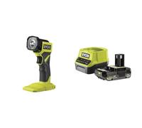 Ryobi - Lampe torche LED 18V - tête orientable - 280 Lumens - 1 batterie 2Ah et 1 chargeur rapide