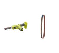 RYOBI - Lime 18V ONE - Vitesse Bande 260-630 m/min, Dim, 13x457mm - pour Poncer Bois, Carreaux, Métaux et Aiguiser - (Batterie et Chargeur non Inclus) - avec 6 Bandes abrasives