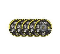 RYOBI - Lot 5 Disques à Tronçonner RYOBI - Twist Lock - Recharge Coupe Polyvalente - Métal, Placo, Plastique & Béton Aéré - RAR302-5